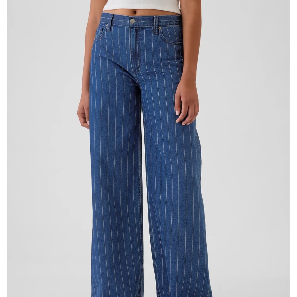 Women's Blue Striped Jeans